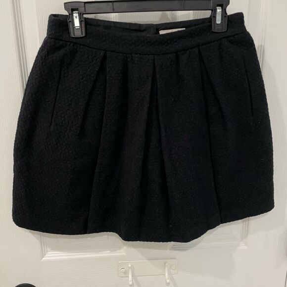 Joie Wool Bend Black Quilted Mini Skirt Women’s Size 10 - Picture 1 of 8